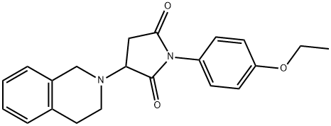 3-(3,4-dihydro-2(1H)-isoquinolinyl)-1-(4-ethoxyphenyl)-2,5-pyrrolidinedione Struktur