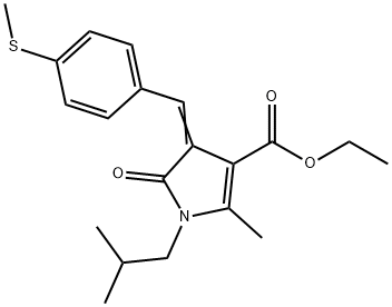 ethyl 1-isobutyl-2-methyl-4-[4-(methylsulfanyl)benzylidene]-5-oxo-4,5-dihydro-1H-pyrrole-3-carboxylate Struktur