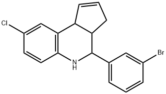 4-(3-bromophenyl)-8-chloro-3a,4,5,9b-tetrahydro-3H-cyclopenta[c]quinoline Struktur