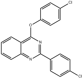 4-(4-chlorophenoxy)-2-(4-chlorophenyl)quinazoline Struktur