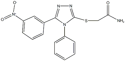 2-[(5-{3-nitrophenyl}-4-phenyl-4H-1,2,4-triazol-3-yl)sulfanyl]acetamide Struktur