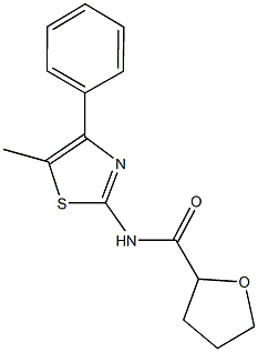 N-(5-methyl-4-phenyl-1,3-thiazol-2-yl)tetrahydro-2-furancarboxamide Struktur