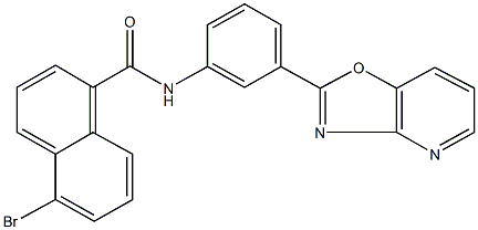 5-bromo-N-(3-[1,3]oxazolo[4,5-b]pyridin-2-ylphenyl)-1-naphthamide Struktur