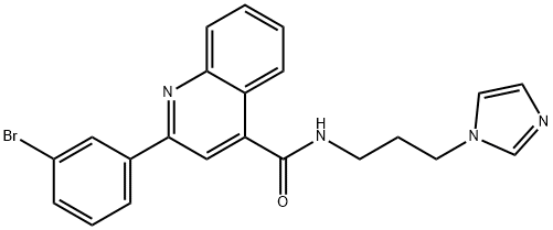 2-(3-bromophenyl)-N-[3-(1H-imidazol-1-yl)propyl]-4-quinolinecarboxamide Struktur