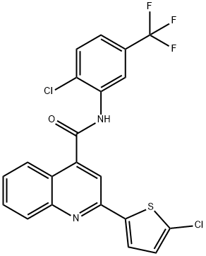 2-(5-chloro-2-thienyl)-N-[2-chloro-5-(trifluoromethyl)phenyl]-4-quinolinecarboxamide Struktur