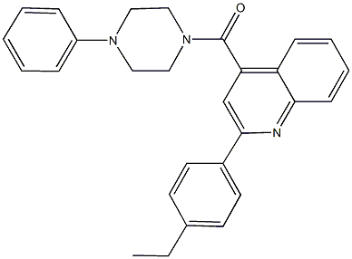 2-(4-ethylphenyl)-4-[(4-phenyl-1-piperazinyl)carbonyl]quinoline Struktur