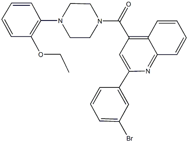 2-(3-bromophenyl)-4-{[4-(2-ethoxyphenyl)-1-piperazinyl]carbonyl}quinoline Struktur