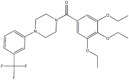 1-(3,4,5-triethoxybenzoyl)-4-[3-(trifluoromethyl)phenyl]piperazine Struktur