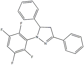 3,5-diphenyl-1-(2,3,5,6-tetrafluorophenyl)-4,5-dihydro-1H-pyrazole Struktur