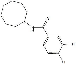 3,4-dichloro-N-cyclooctylbenzamide Struktur