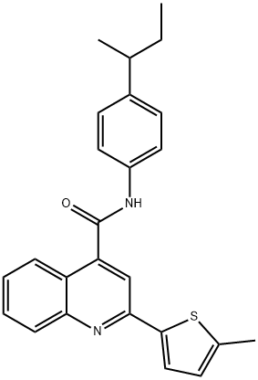 N-(4-sec-butylphenyl)-2-(5-methyl-2-thienyl)-4-quinolinecarboxamide Struktur