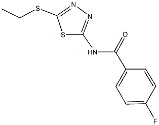 N-[5-(ethylsulfanyl)-1,3,4-thiadiazol-2-yl]-4-fluorobenzamide Struktur