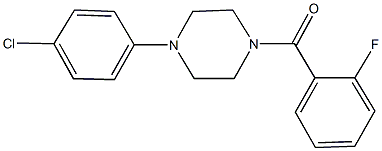 1-(4-chlorophenyl)-4-(2-fluorobenzoyl)piperazine Struktur