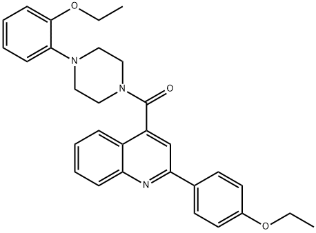 2-(4-ethoxyphenyl)-4-{[4-(2-ethoxyphenyl)-1-piperazinyl]carbonyl}quinoline Struktur