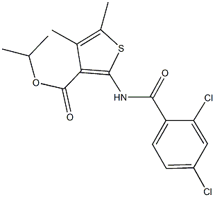 isopropyl 2-[(2,4-dichlorobenzoyl)amino]-4,5-dimethyl-3-thiophenecarboxylate Struktur