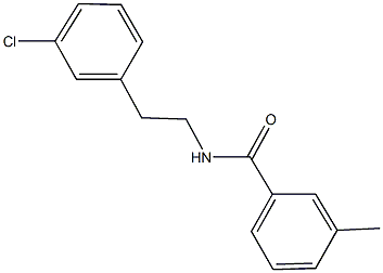 N-[2-(3-chlorophenyl)ethyl]-3-methylbenzamide Struktur