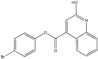 4-bromophenyl 2-hydroxy-4-quinolinecarboxylate Struktur