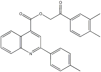 2-(3,4-dimethylphenyl)-2-oxoethyl 2-(4-methylphenyl)-4-quinolinecarboxylate Struktur