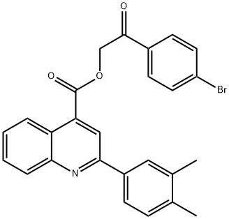 2-(4-bromophenyl)-2-oxoethyl 2-(3,4-dimethylphenyl)-4-quinolinecarboxylate Struktur