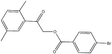 2-(2,5-dimethylphenyl)-2-oxoethyl 4-bromobenzoate Struktur