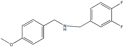 (3,4-difluorophenyl)-N-{[4-(methyloxy)phenyl]methyl}methanamine Struktur