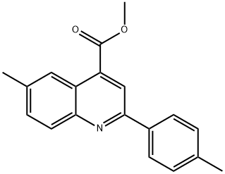 methyl 6-methyl-2-(4-methylphenyl)quinoline-4-carboxylate Struktur