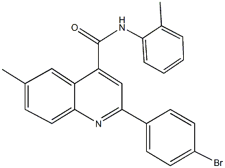 2-(4-bromophenyl)-6-methyl-N-(2-methylphenyl)-4-quinolinecarboxamide Struktur