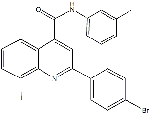 2-(4-bromophenyl)-8-methyl-N-(3-methylphenyl)-4-quinolinecarboxamide Struktur