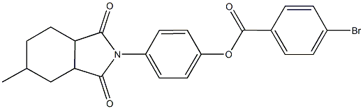 4-(5-methyl-1,3-dioxooctahydro-2H-isoindol-2-yl)phenyl 4-bromobenzoate Struktur