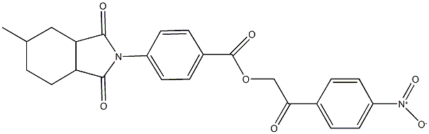 2-{4-nitrophenyl}-2-oxoethyl 4-(5-methyl-1,3-dioxooctahydro-2H-isoindol-2-yl)benzoate Struktur