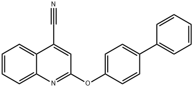 2-([1,1'-biphenyl]-4-yloxy)-4-quinolinecarbonitrile Struktur