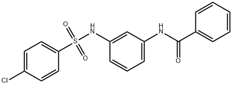 N-(3-{[(4-chlorophenyl)sulfonyl]amino}phenyl)benzamide Struktur