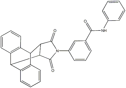 3-(16,18-dioxo-17-azapentacyclo[6.6.5.0~2,7~.0~9,14~.0~15,19~]nonadeca-2,4,6,9,11,13-hexaen-17-yl)-N-phenylbenzamide Struktur