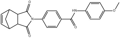 4-(3,5-dioxo-4-azatricyclo[5.2.1.0~2,6~]dec-8-en-4-yl)-N-(4-methoxyphenyl)benzamide Struktur