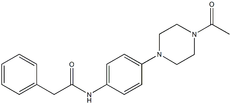 N-[4-(4-acetyl-1-piperazinyl)phenyl]-2-phenylacetamide Struktur