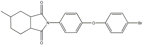 2-[4-(4-bromophenoxy)phenyl]-5-methylhexahydro-1H-isoindole-1,3(2H)-dione Struktur