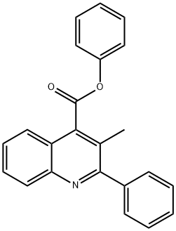 phenyl 3-methyl-2-phenyl-4-quinolinecarboxylate Struktur