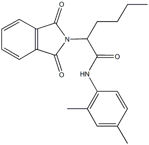 N-(2,4-dimethylphenyl)-2-(1,3-dioxo-1,3-dihydro-2H-isoindol-2-yl)hexanamide Struktur