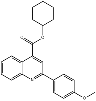 cyclohexyl 2-(4-methoxyphenyl)-4-quinolinecarboxylate Struktur