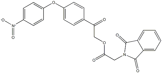 2-(4-{4-nitrophenoxy}phenyl)-2-oxoethyl (1,3-dioxo-1,3-dihydro-2H-isoindol-2-yl)acetate Struktur