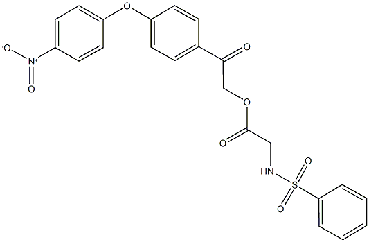 2-(4-{4-nitrophenoxy}phenyl)-2-oxoethyl [(phenylsulfonyl)amino]acetate Struktur