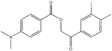 2-(3,4-dimethylphenyl)-2-oxoethyl 4-(dimethylamino)benzoate Struktur