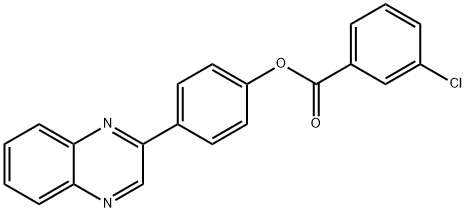 4-(2-quinoxalinyl)phenyl 3-chlorobenzoate Struktur