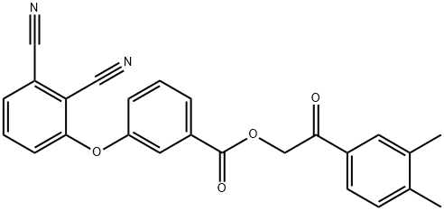 2-(3,4-dimethylphenyl)-2-oxoethyl 3-(2,3-dicyanophenoxy)benzoate Struktur