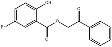 2-oxo-2-phenylethyl 5-bromo-2-hydroxybenzoate Struktur