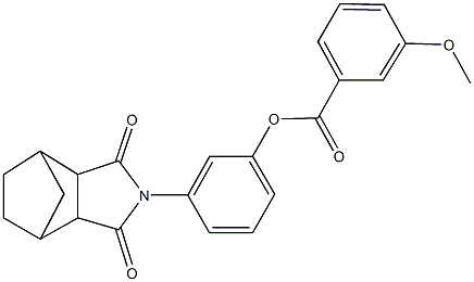 3-(3,5-dioxo-4-azatricyclo[5.2.1.0~2,6~]dec-4-yl)phenyl 3-methoxybenzoate Struktur