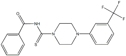 N-({4-[3-(trifluoromethyl)phenyl]-1-piperazinyl}carbothioyl)benzamide Struktur