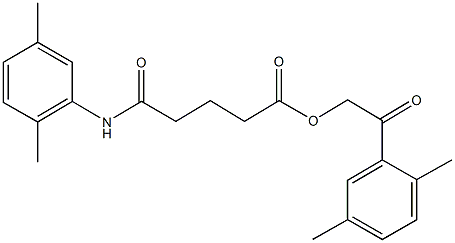 2-(2,5-dimethylphenyl)-2-oxoethyl 5-(2,5-dimethylanilino)-5-oxopentanoate Struktur