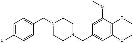 1-(4-chlorobenzyl)-4-(3,4,5-trimethoxybenzyl)piperazine Struktur