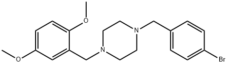 1-(4-bromobenzyl)-4-(2,5-dimethoxybenzyl)piperazine Struktur